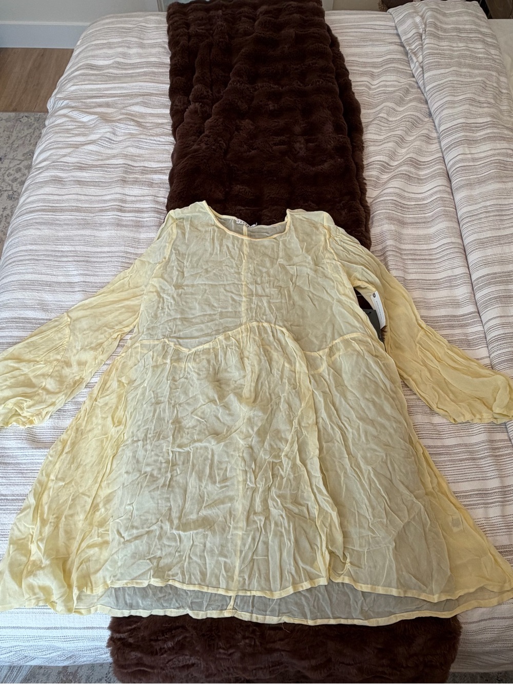 Anthropology Yellow Tunic Dress